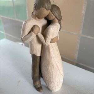 Willow Tree Neutral-Toned Embrace Figurine in Cream and Brown